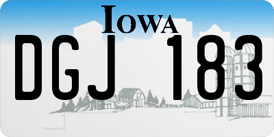 IA license plate DGJ183