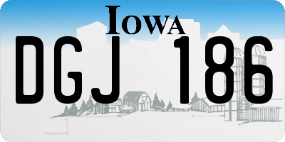 IA license plate DGJ186