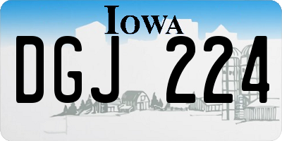 IA license plate DGJ224