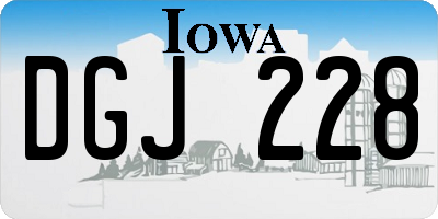 IA license plate DGJ228