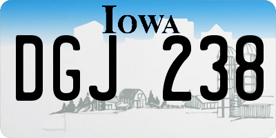 IA license plate DGJ238