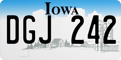 IA license plate DGJ242