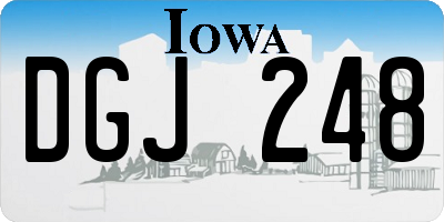 IA license plate DGJ248