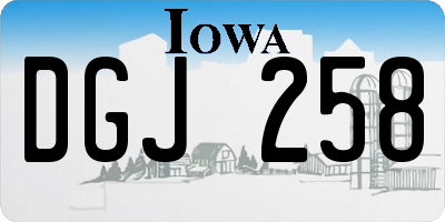 IA license plate DGJ258