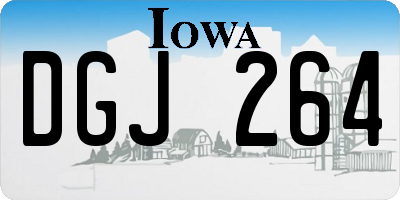 IA license plate DGJ264