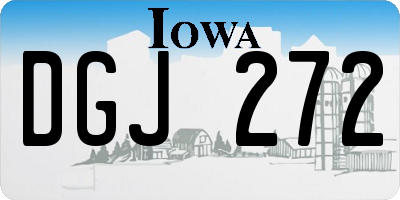IA license plate DGJ272