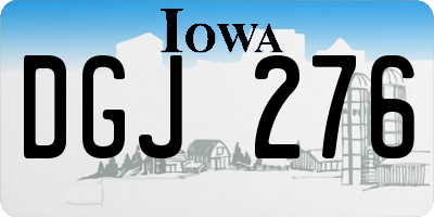 IA license plate DGJ276