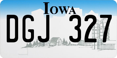 IA license plate DGJ327