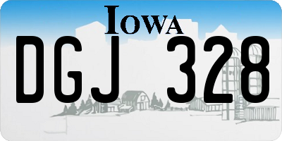 IA license plate DGJ328