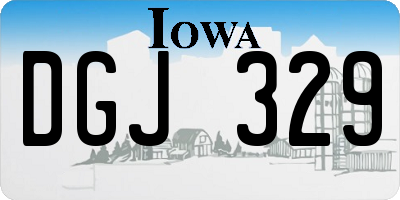 IA license plate DGJ329