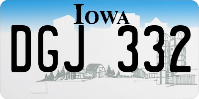 IA license plate DGJ332