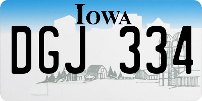 IA license plate DGJ334
