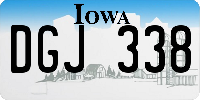 IA license plate DGJ338