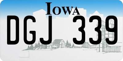IA license plate DGJ339