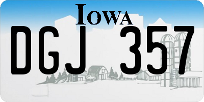 IA license plate DGJ357