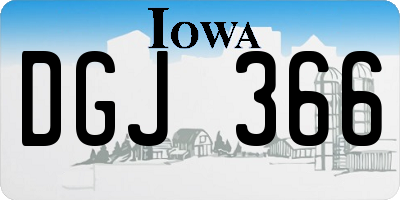 IA license plate DGJ366