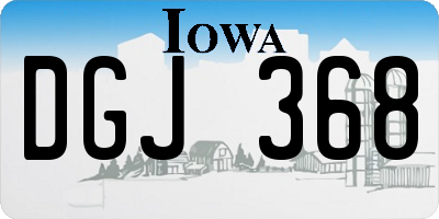 IA license plate DGJ368