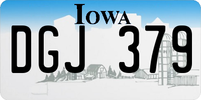 IA license plate DGJ379