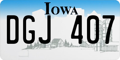 IA license plate DGJ407