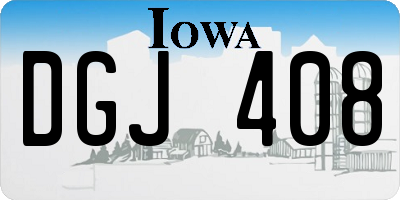 IA license plate DGJ408