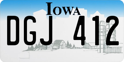 IA license plate DGJ412