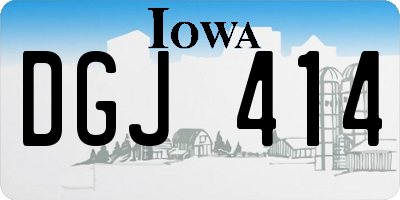 IA license plate DGJ414
