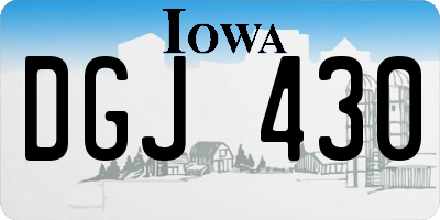 IA license plate DGJ430