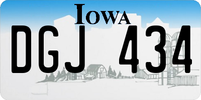 IA license plate DGJ434