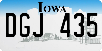 IA license plate DGJ435