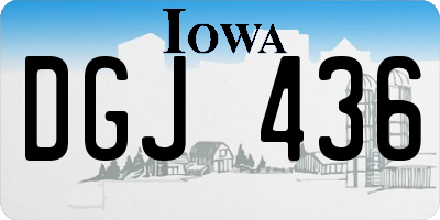 IA license plate DGJ436