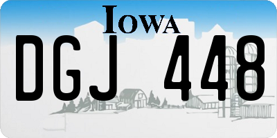 IA license plate DGJ448