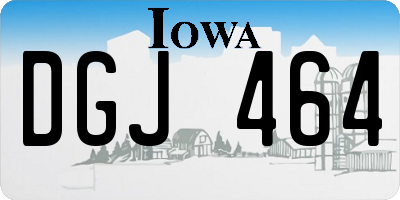 IA license plate DGJ464