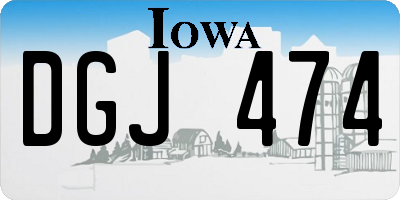 IA license plate DGJ474