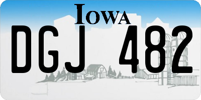 IA license plate DGJ482