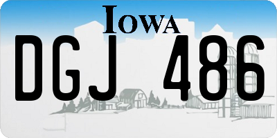 IA license plate DGJ486