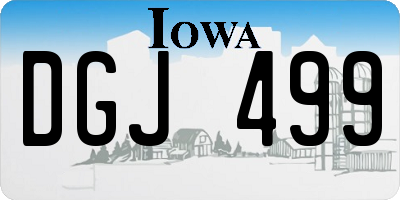 IA license plate DGJ499