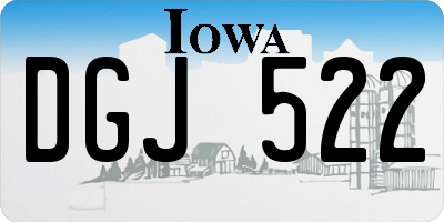 IA license plate DGJ522
