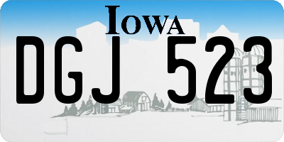 IA license plate DGJ523