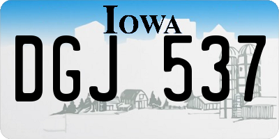 IA license plate DGJ537