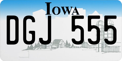 IA license plate DGJ555