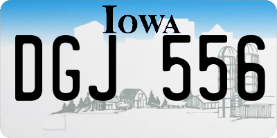 IA license plate DGJ556