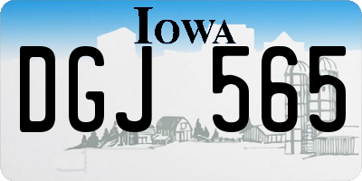 IA license plate DGJ565
