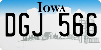 IA license plate DGJ566