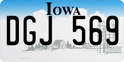 IA license plate DGJ569