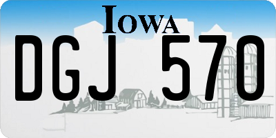 IA license plate DGJ570