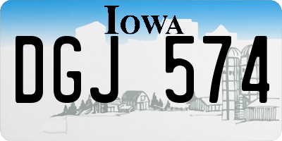 IA license plate DGJ574