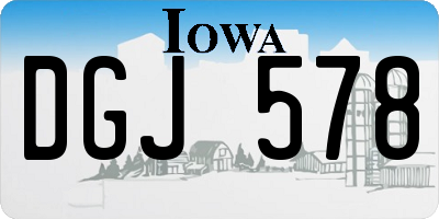 IA license plate DGJ578
