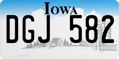IA license plate DGJ582