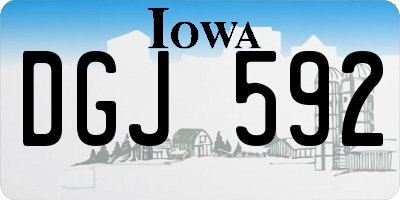 IA license plate DGJ592