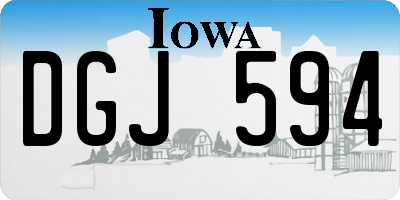 IA license plate DGJ594